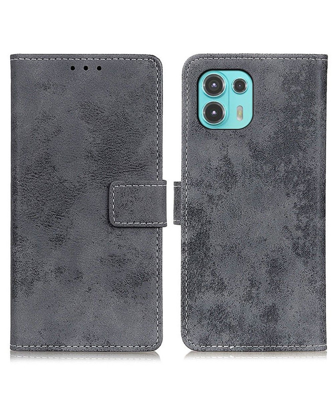 Housse Motorola Edge 20 Lite Cyrius simili cuir vintage