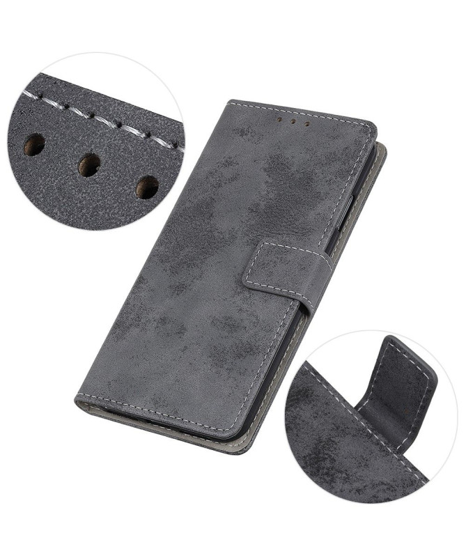 Housse Motorola Edge 20 Lite Cyrius simili cuir vintage