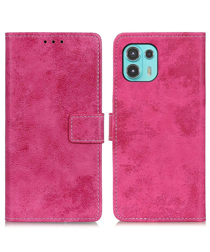 Housse Motorola Edge 20 Lite Cyrius simili cuir vintage