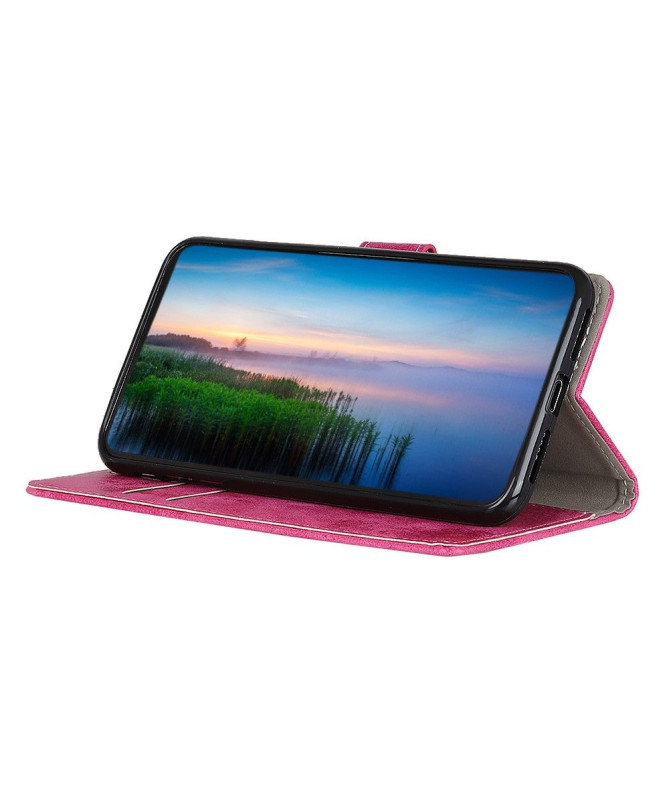 Housse Motorola Edge 20 Lite Cyrius simili cuir vintage