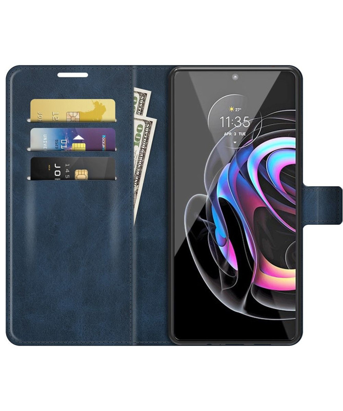 Housse Motorola Edge 20 Pro portefeuille style cuir