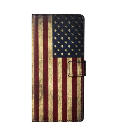 Housse Motorola Edge 20 Pro Drapeau Américain Vintage