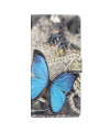 Housse Motorola Edge 20 Pro Papillon Bleu