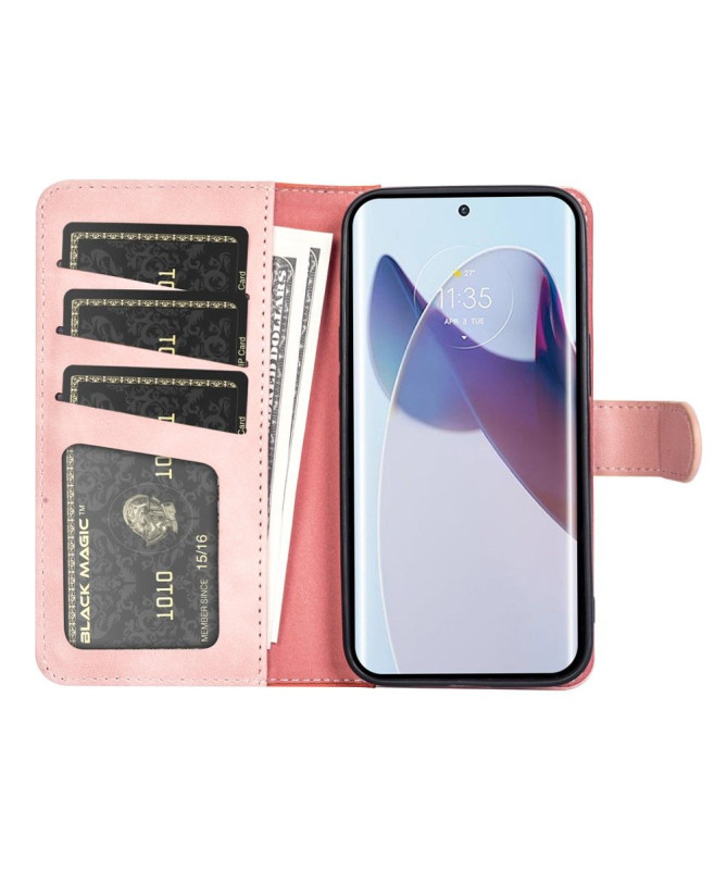 Housse Motorola Edge 30 Ultra Stand Folio Bicolore