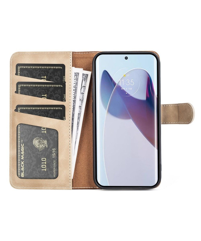 Housse Motorola Edge 30 Ultra Stand Folio Bicolore