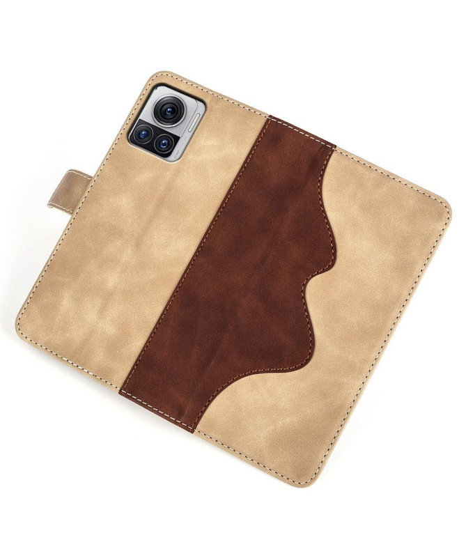 Housse Motorola Edge 30 Ultra Stand Folio Bicolore