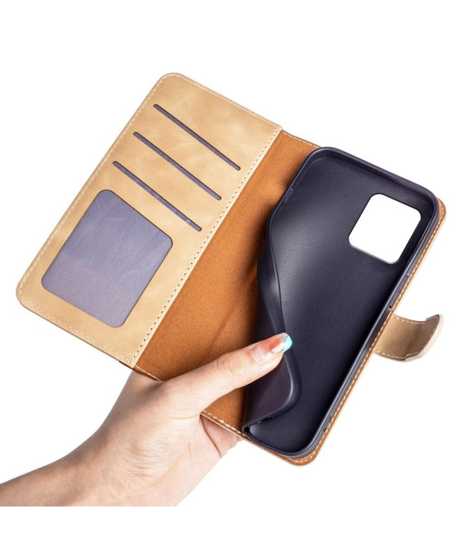 Housse Motorola Edge 30 Ultra Stand Folio Bicolore