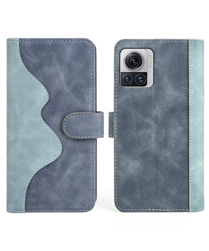 Housse Motorola Edge 30 Ultra Stand Folio Bicolore