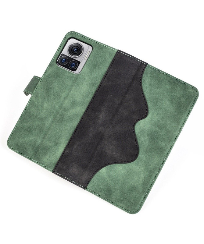 Housse Motorola Edge 30 Ultra Stand Folio Bicolore
