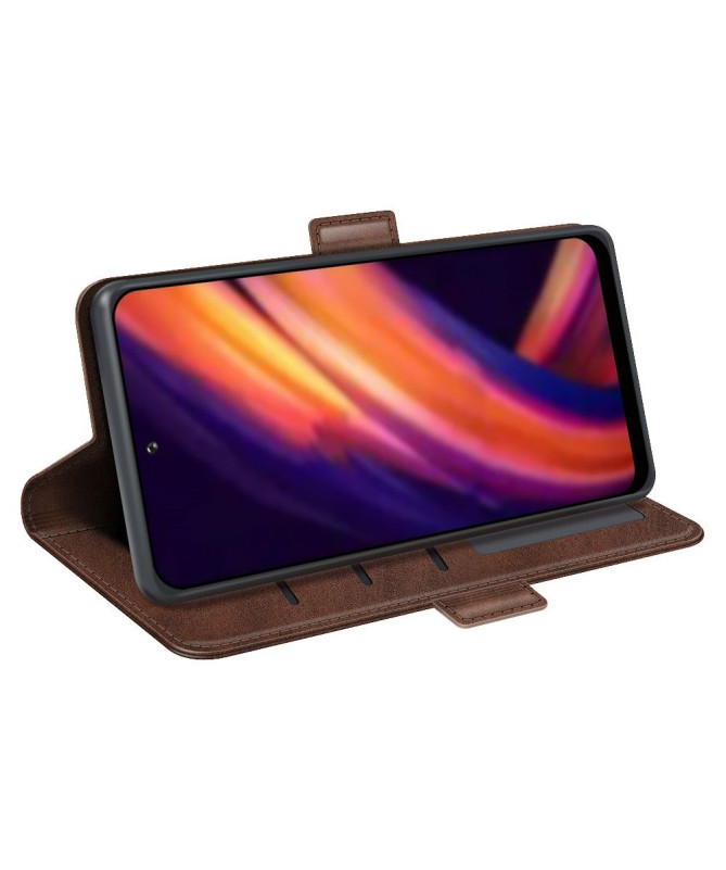 Étui Motorola Edge 30 Pro portefeuille simili cuir mat