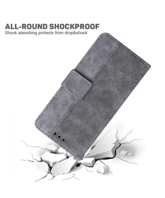 Étui Motorola Edge 30 Pro folio simili cuir stripes