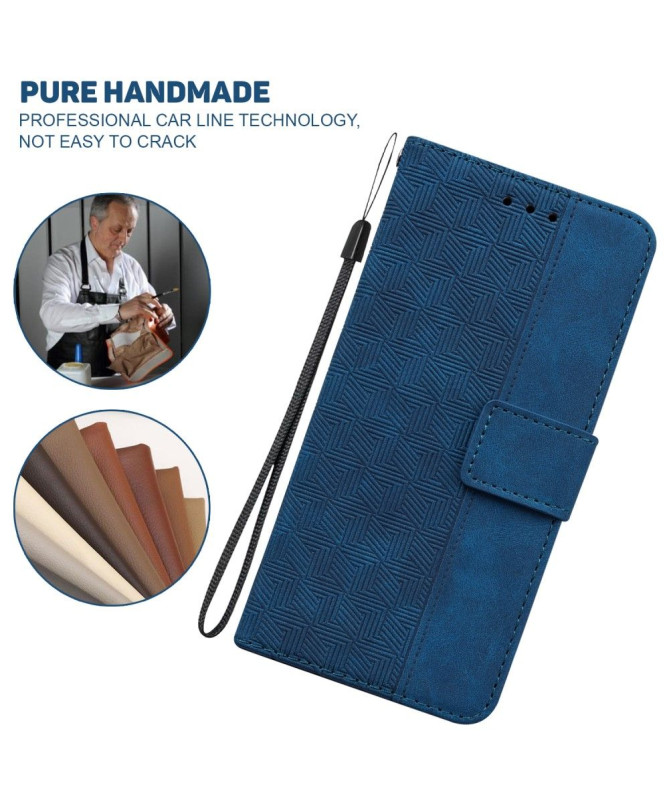 Étui Motorola Edge 30 Pro folio simili cuir stripes