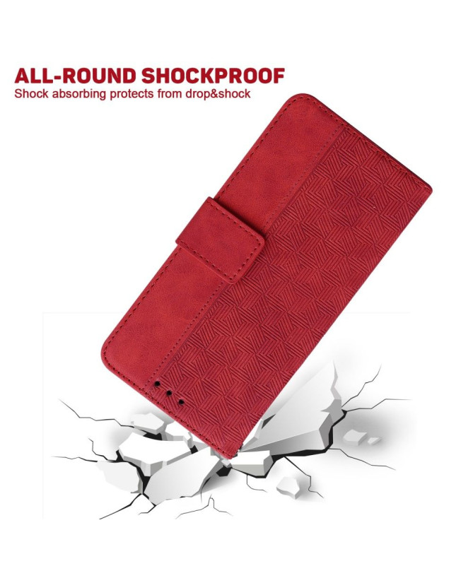 Étui Motorola Edge 30 Pro folio simili cuir stripes