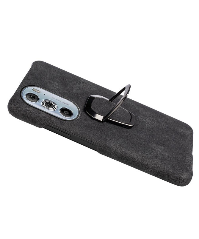 Coque Motorola Edge 30 Pro imitation cuir avec support