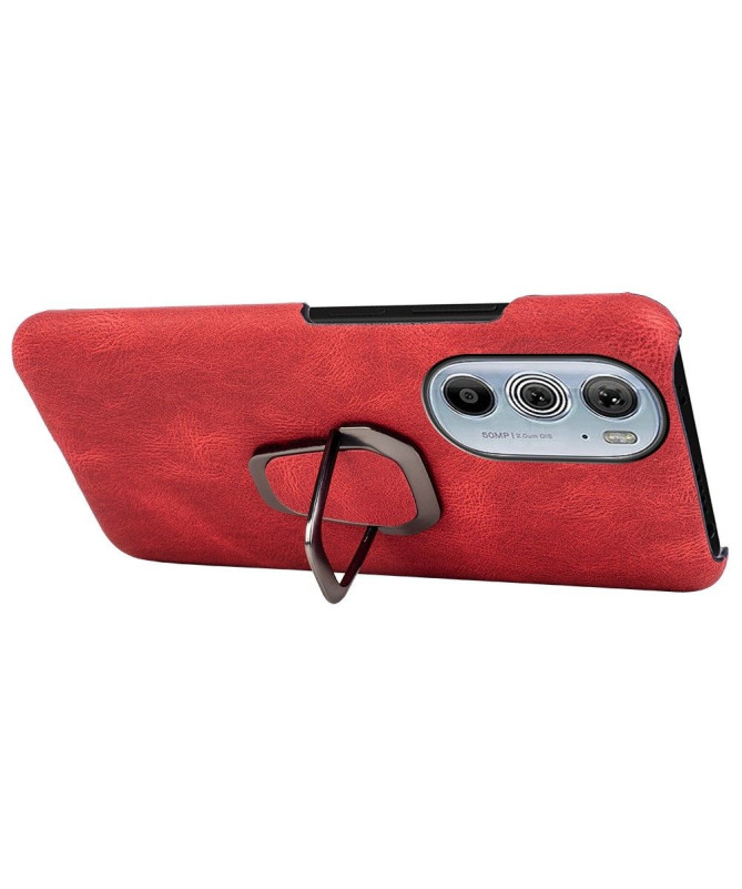 Coque Motorola Edge 30 Pro imitation cuir avec support
