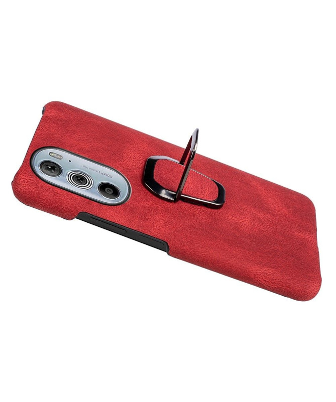 Coque Motorola Edge 30 Pro imitation cuir avec support