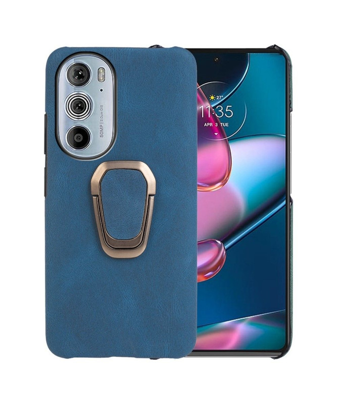 Coque Motorola Edge 30 Pro imitation cuir avec support