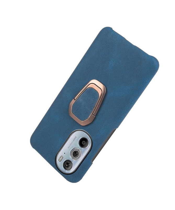 Coque Motorola Edge 30 Pro imitation cuir avec support