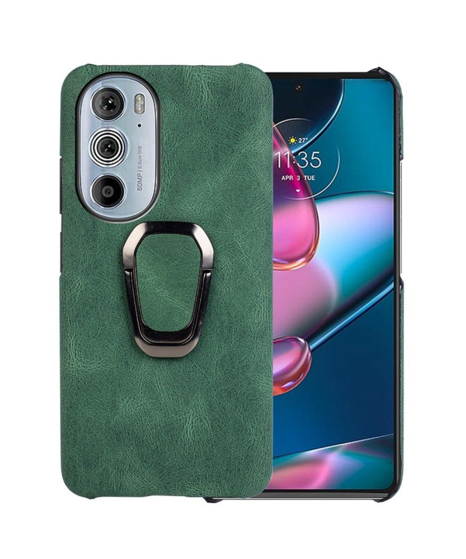 Coque Motorola Edge 30 Pro imitation cuir avec support