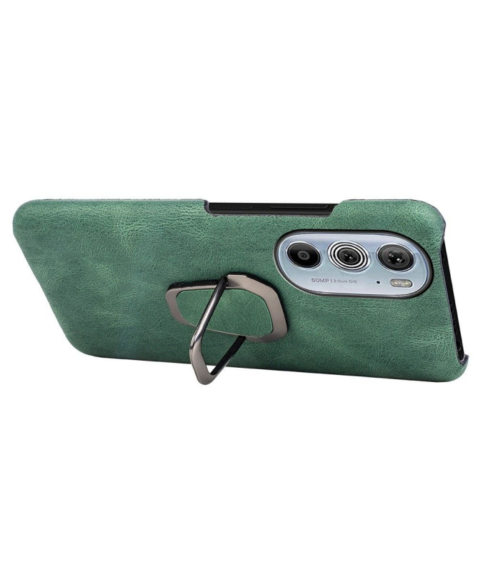 Coque Motorola Edge 30 Pro imitation cuir avec support