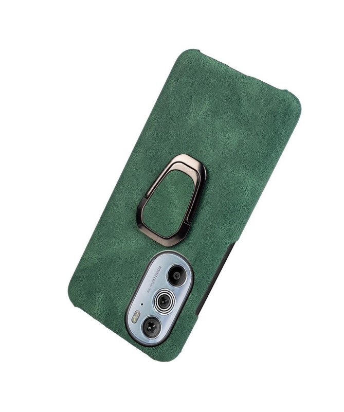 Coque Motorola Edge 30 Pro imitation cuir avec support