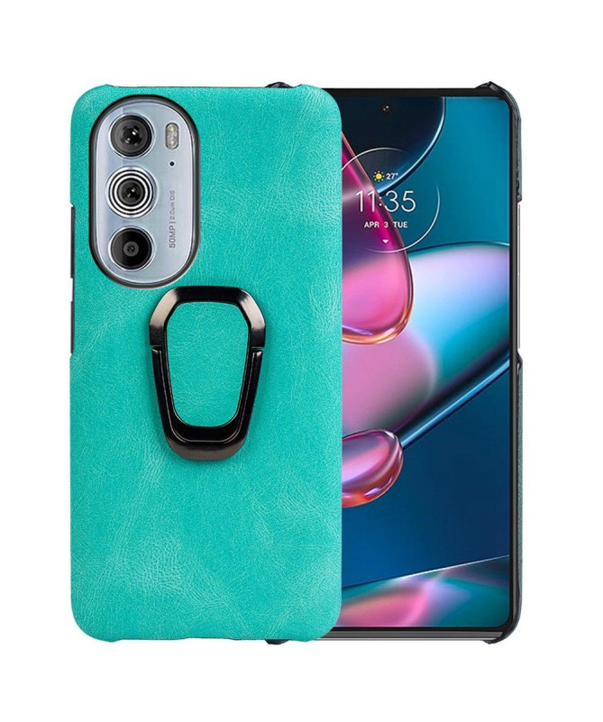 Coque Motorola Edge 30 Pro imitation cuir avec support