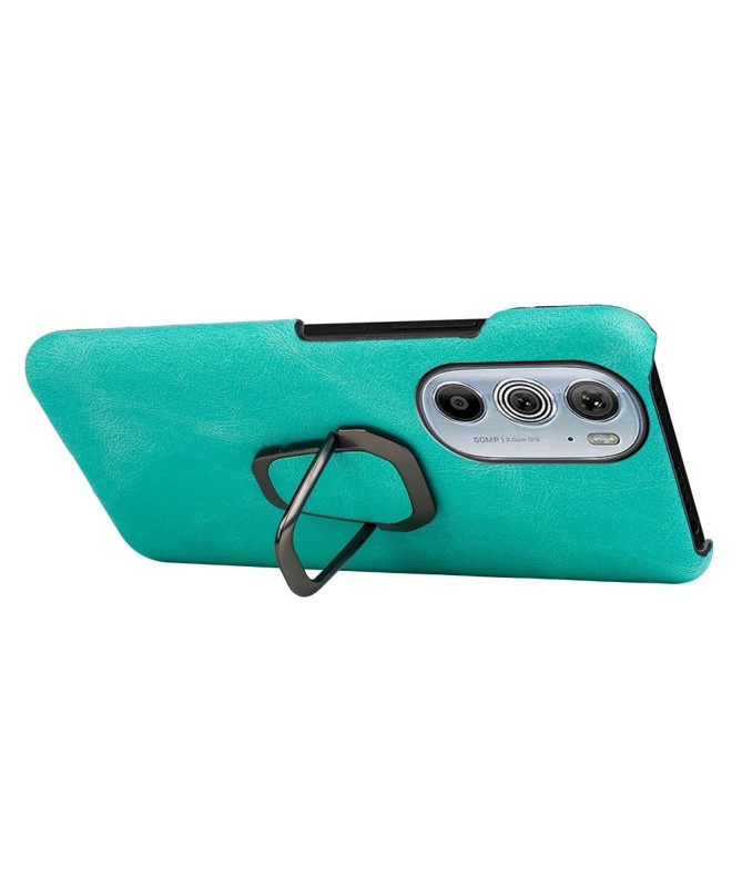 Coque Motorola Edge 30 Pro imitation cuir avec support