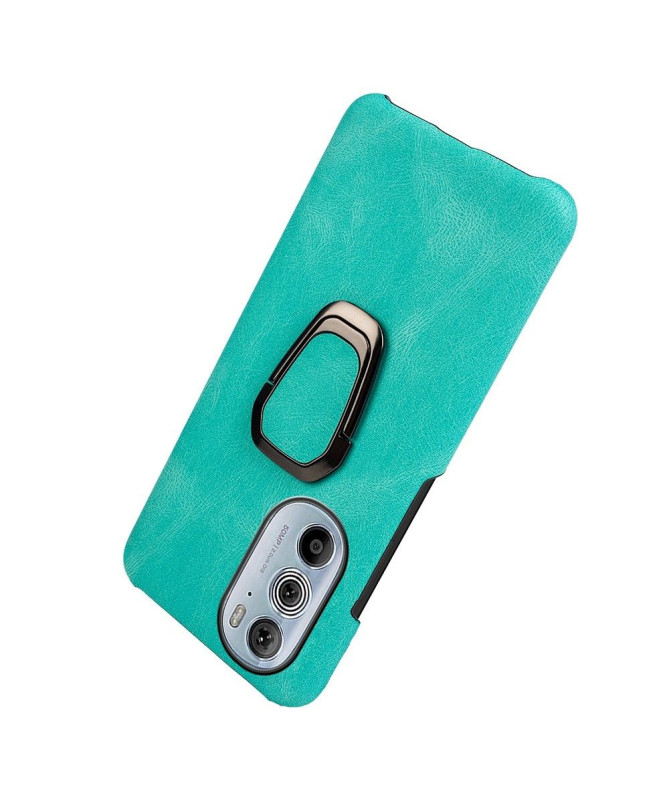 Coque Motorola Edge 30 Pro imitation cuir avec support