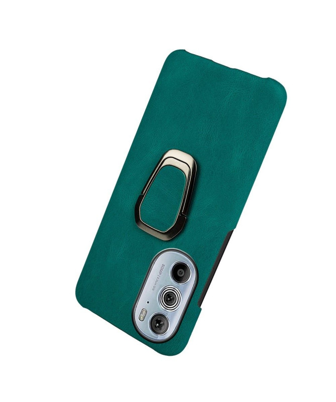 Coque Motorola Edge 30 Pro imitation cuir avec support
