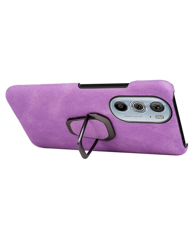 Coque Motorola Edge 30 Pro imitation cuir avec support