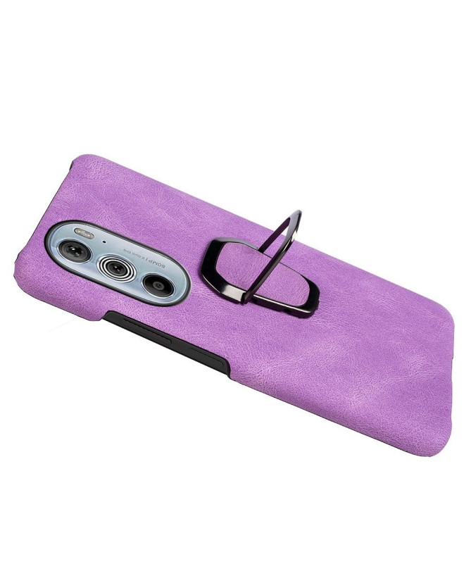 Coque Motorola Edge 30 Pro imitation cuir avec support