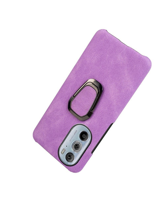 Coque Motorola Edge 30 Pro imitation cuir avec support