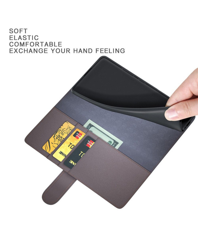 Étui Motorola Edge 30 Pro portefeuille en cuir premium