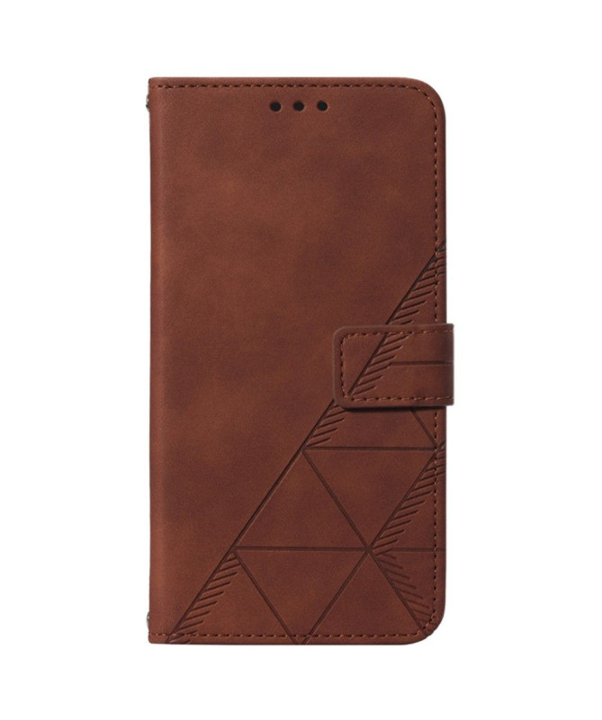 Housse Motorola Edge 30 Fusion effet cuir design géométrique