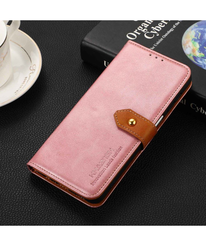 Housse Motorola Edge 30 KHAZNEH Bicolore simili cuir