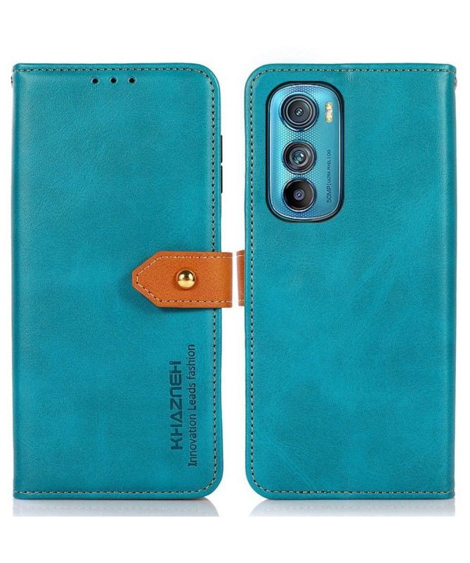 Housse Motorola Edge 30 KHAZNEH Bicolore simili cuir