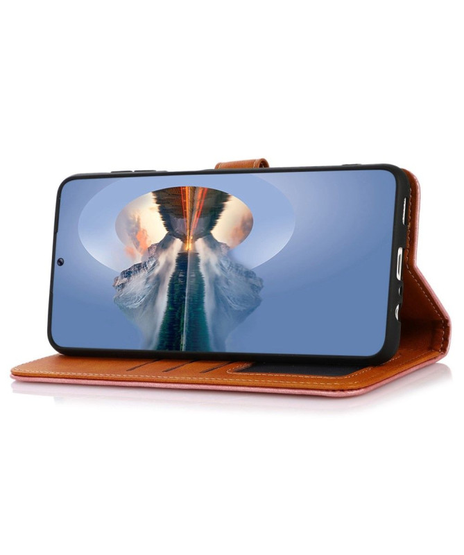 Housse Motorola Edge 30 KHAZNEH Bicolore simili cuir
