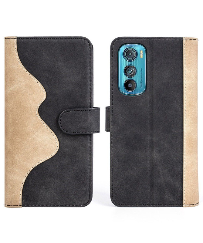 Housse Motorola Edge 30 Stand Folio Bicolore