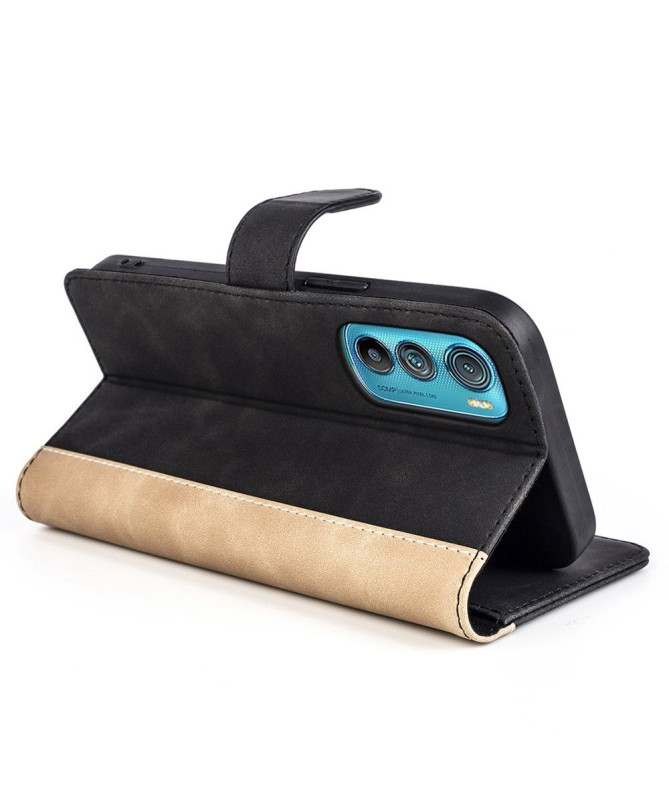 Housse Motorola Edge 30 Stand Folio Bicolore