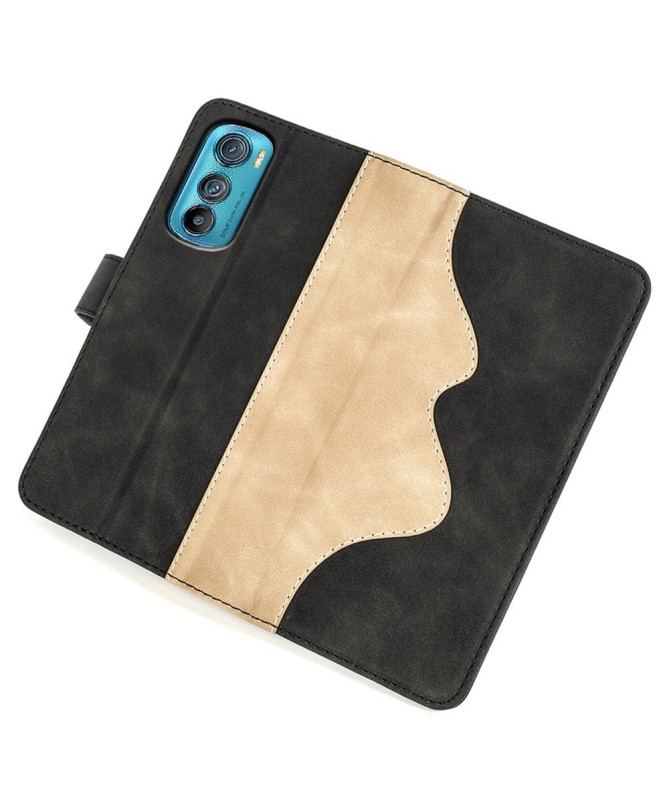 Housse Motorola Edge 30 Stand Folio Bicolore