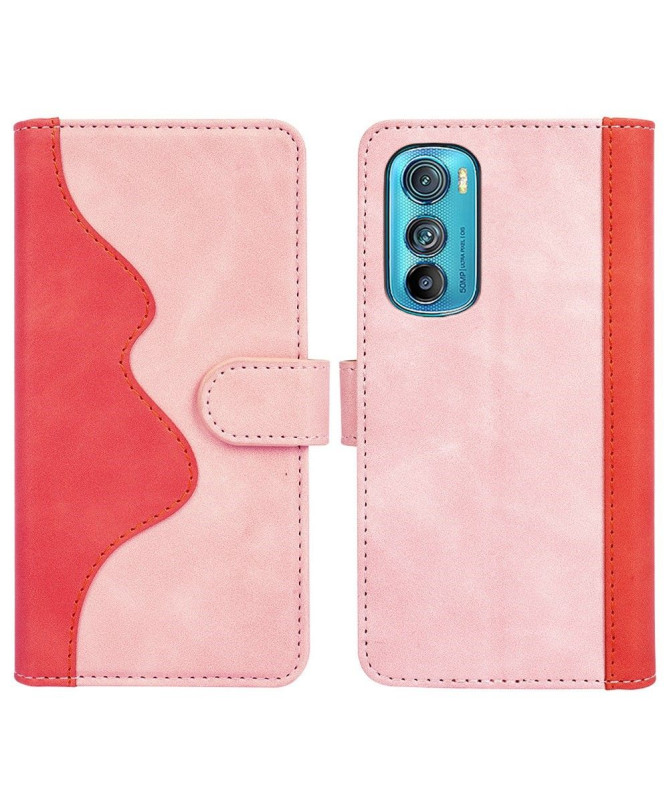 Housse Motorola Edge 30 Stand Folio Bicolore