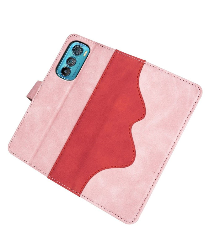 Housse Motorola Edge 30 Stand Folio Bicolore