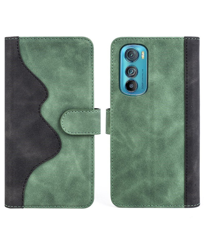Housse Motorola Edge 30 Stand Folio Bicolore