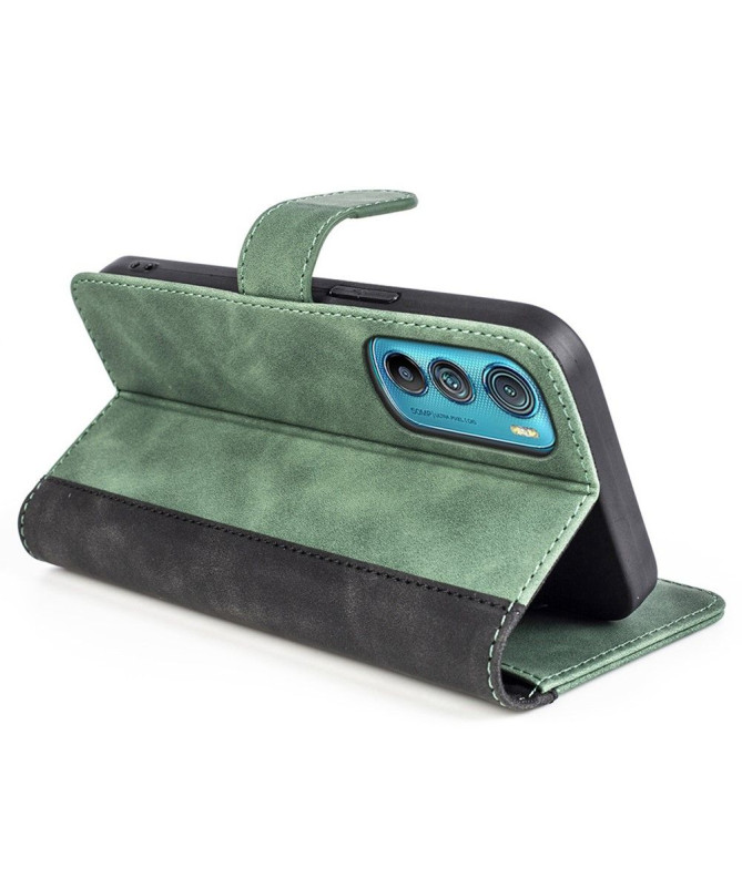 Housse Motorola Edge 30 Stand Folio Bicolore