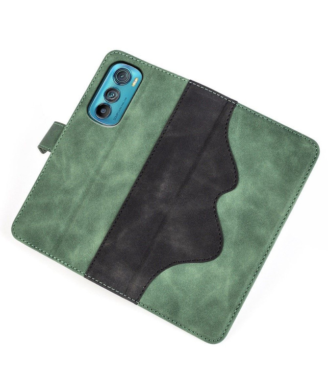Housse Motorola Edge 30 Stand Folio Bicolore