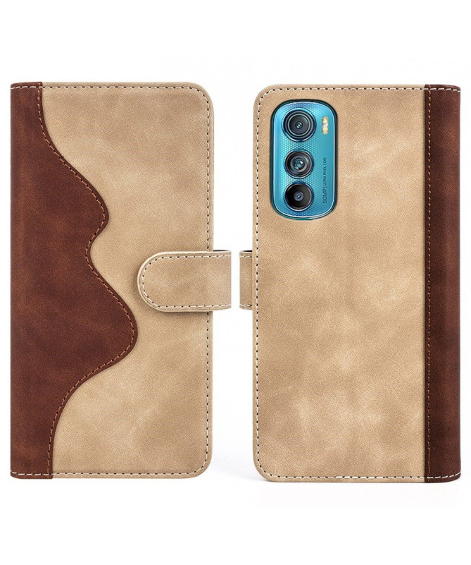 Housse Motorola Edge 30 Stand Folio Bicolore