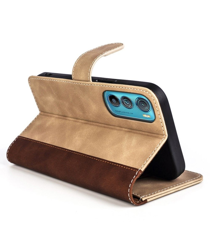 Housse Motorola Edge 30 Stand Folio Bicolore