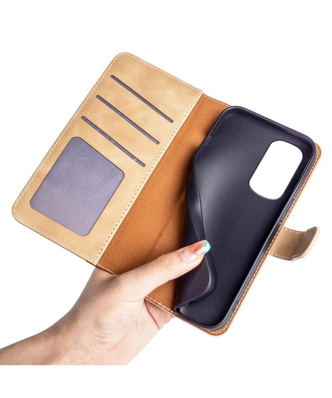 Housse Motorola Edge 30 Stand Folio Bicolore