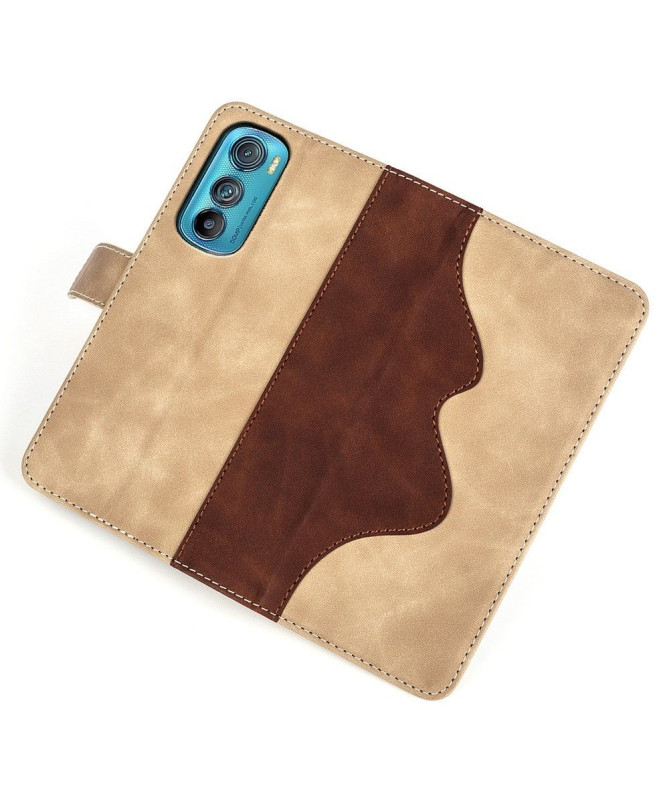 Housse Motorola Edge 30 Stand Folio Bicolore