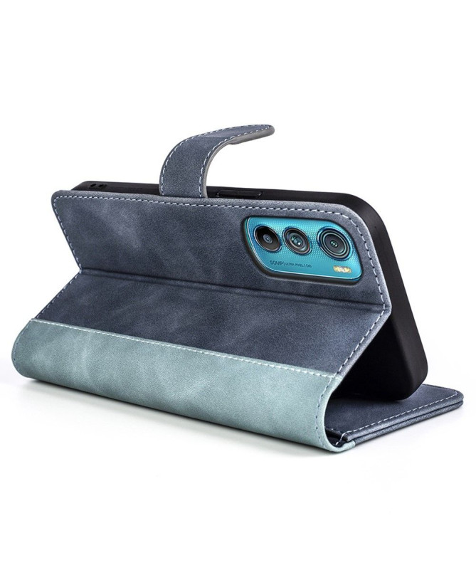 Housse Motorola Edge 30 Stand Folio Bicolore